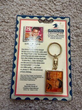 Keychain - Elvis Presley official stamp keychain